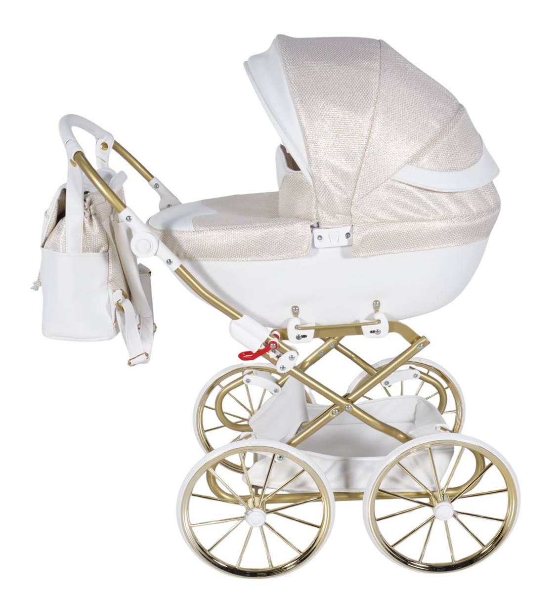 Wózek dla lalek TAKO Junama Dolce Mini 07 - duża gondola koła retro