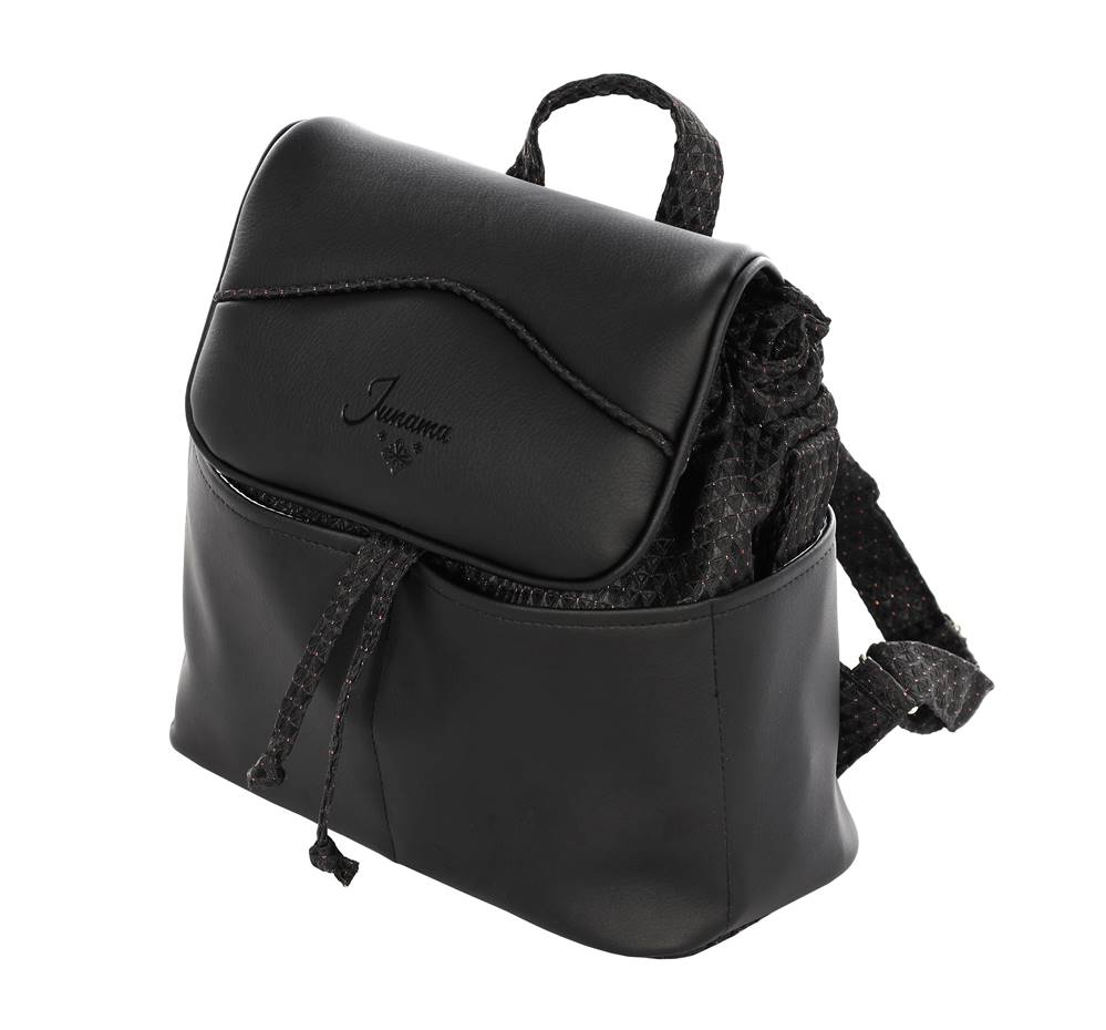 Torba do wózka dla lalek Junama Dolce Mini 11 czarna – stylowy i praktyczny dodatek w kolorze tapicerki.