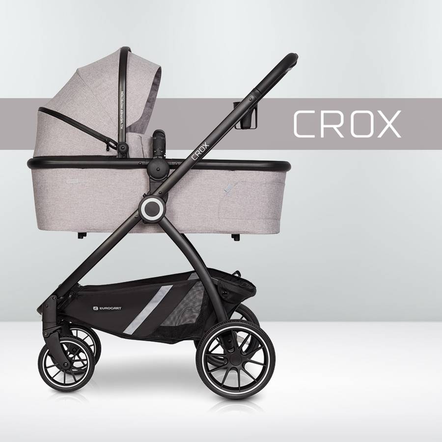 Wózek 1w1 CROX od Euro-Cart – lekki, funkcjonalny i idealny na pierwsze spacery, z komfortową gondolą, amortyzacją i atrakcyjną ceną dla wymagających rodziców.