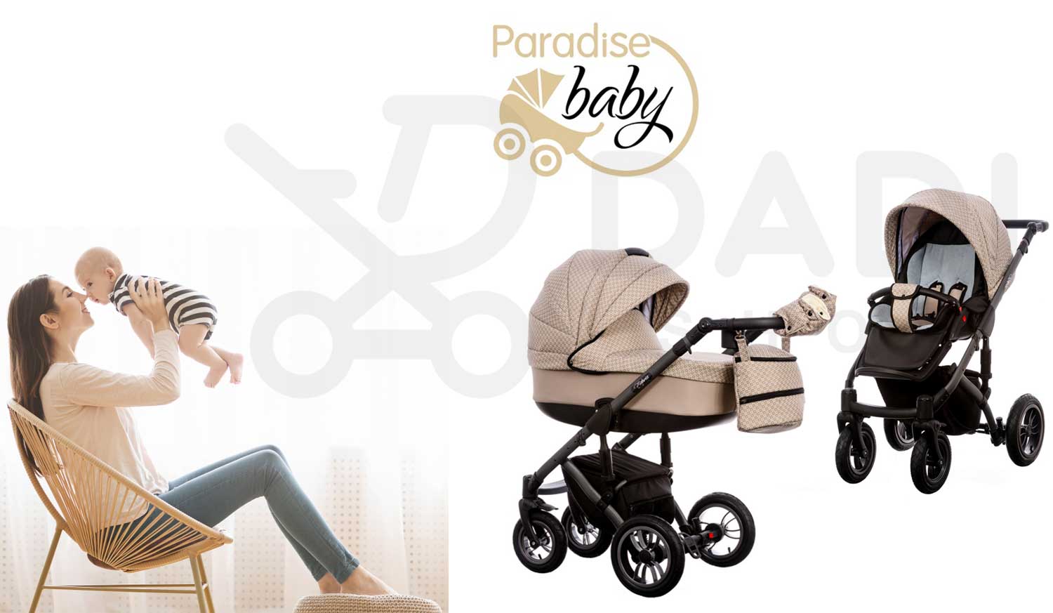 wózek Paradise Baby Euforia wielofunkcyjny dziecięcy nowość Dadi Shop