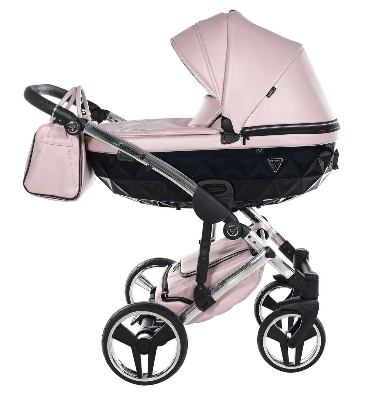 Wózek Junama Fluo Line 06 w kolorze różowym (pink) – elegancka spacerówka 2w1 i 3w1, dostępna w Dadi-Shop.