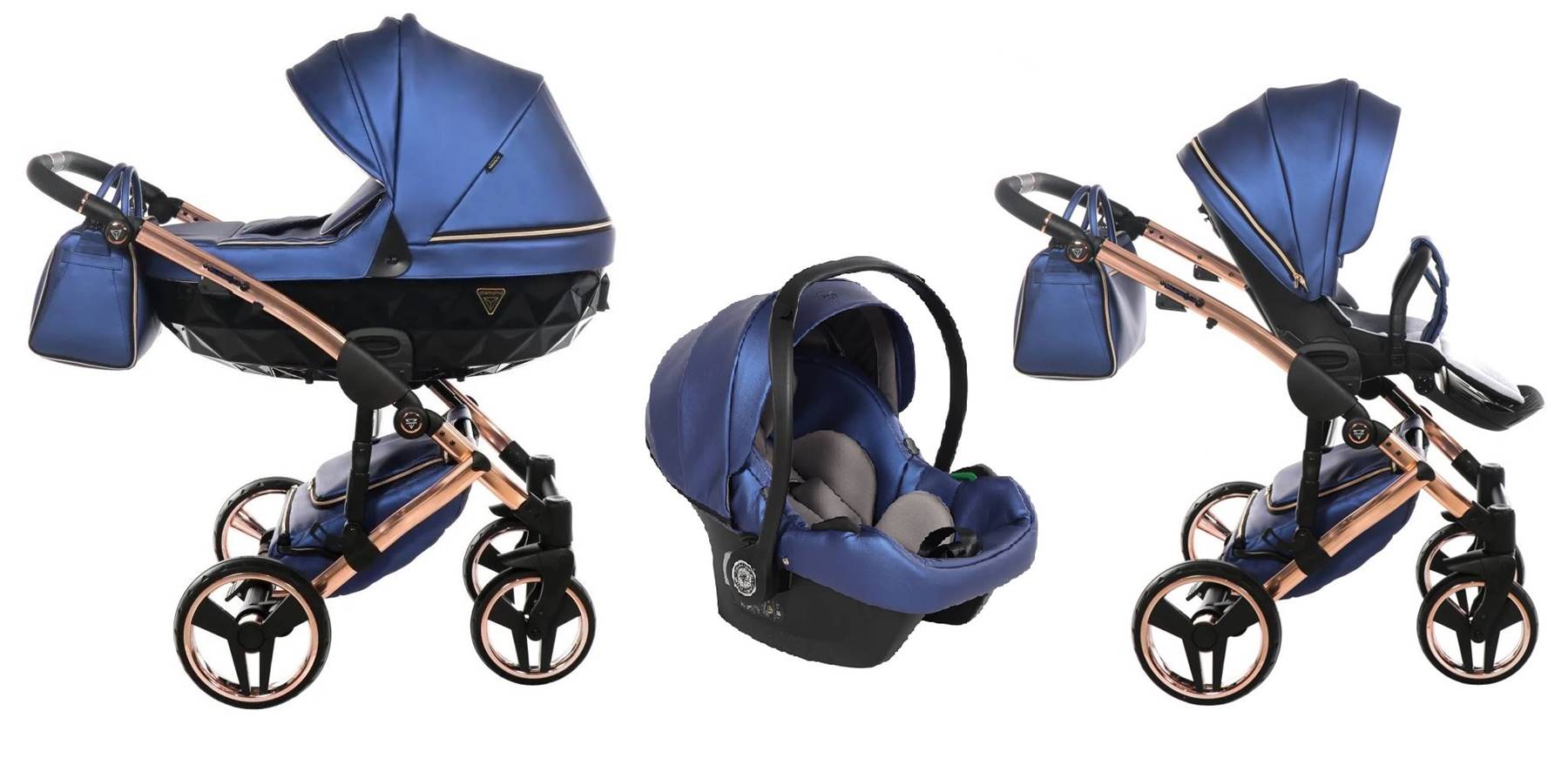 zestaw 3w1 gondola, spacerówka, fotelik - junama fluio line 01