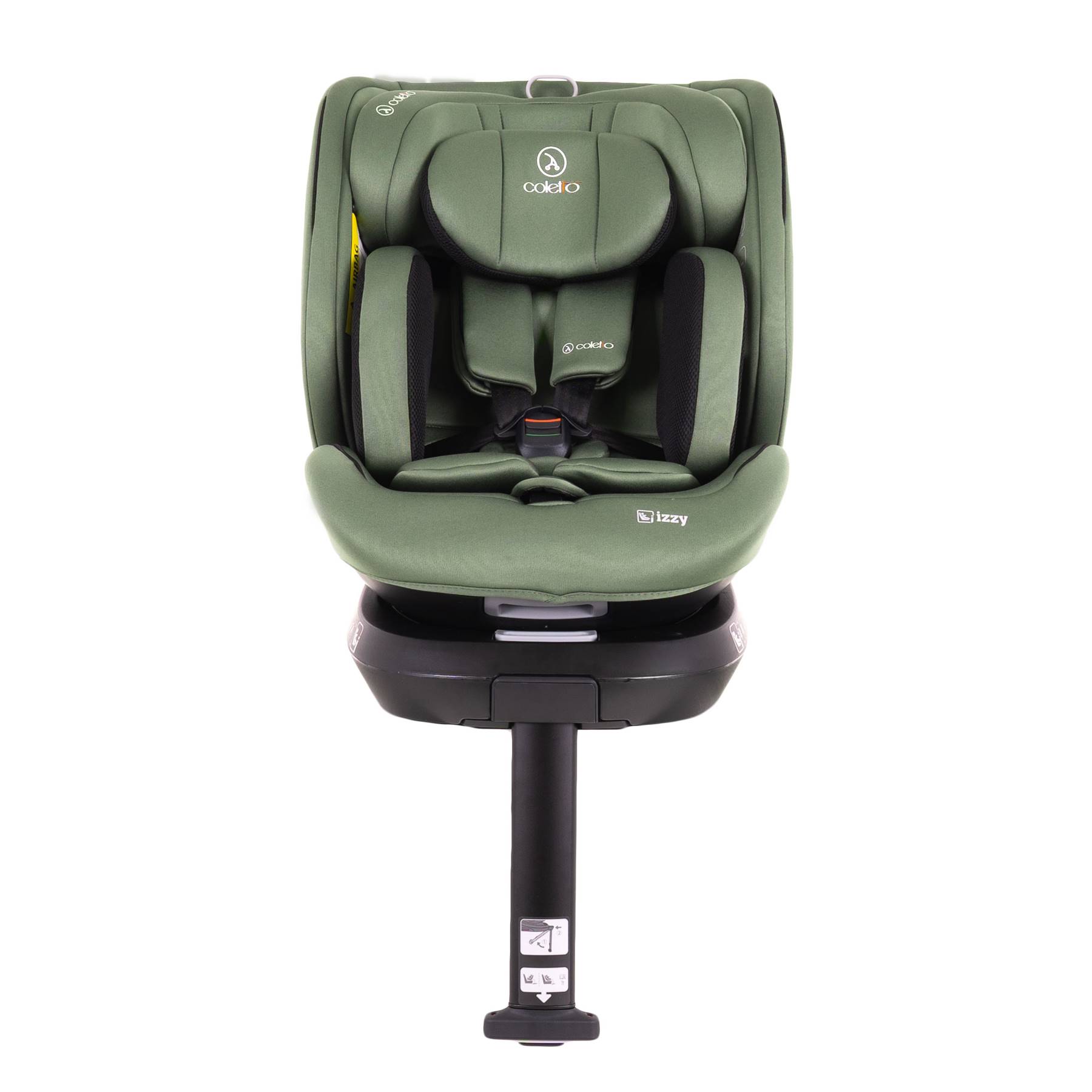 Coletto Izzy Green z isofix zielony fotelik samochodowy najwyższa jakość