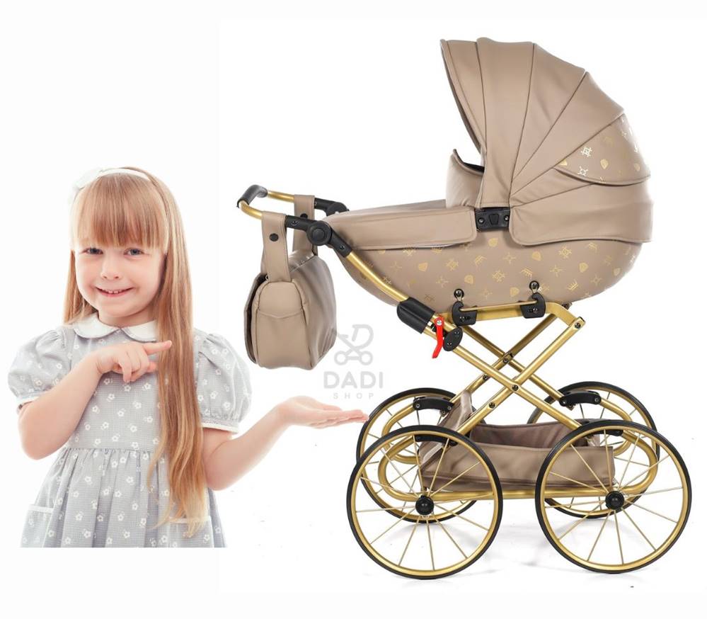 Duży wózek dla lalek Tako Imperial Mini kolor 02 beige beżowy. dadi-shop wózki dla lalek