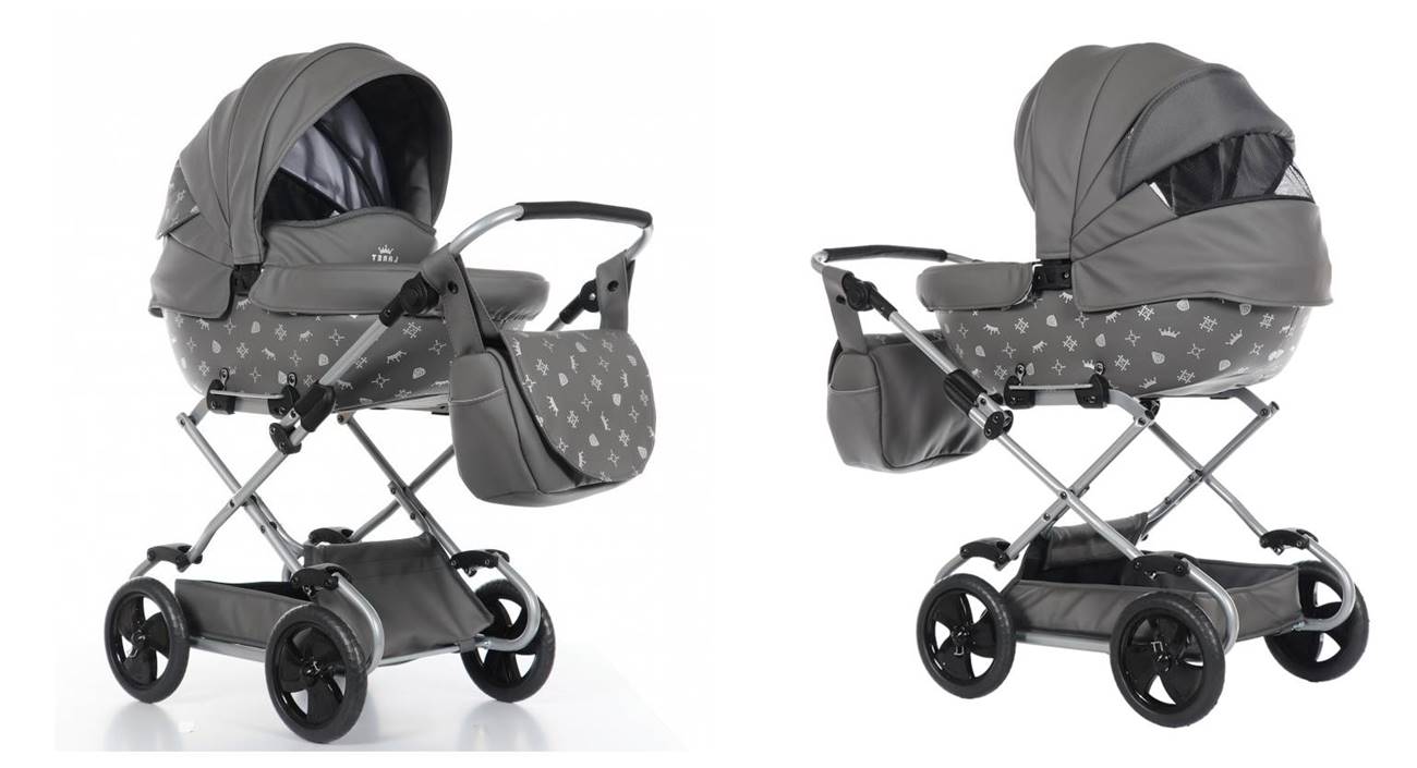 prezentacja wózka dla lalek imperial mini 03 szary producent tako