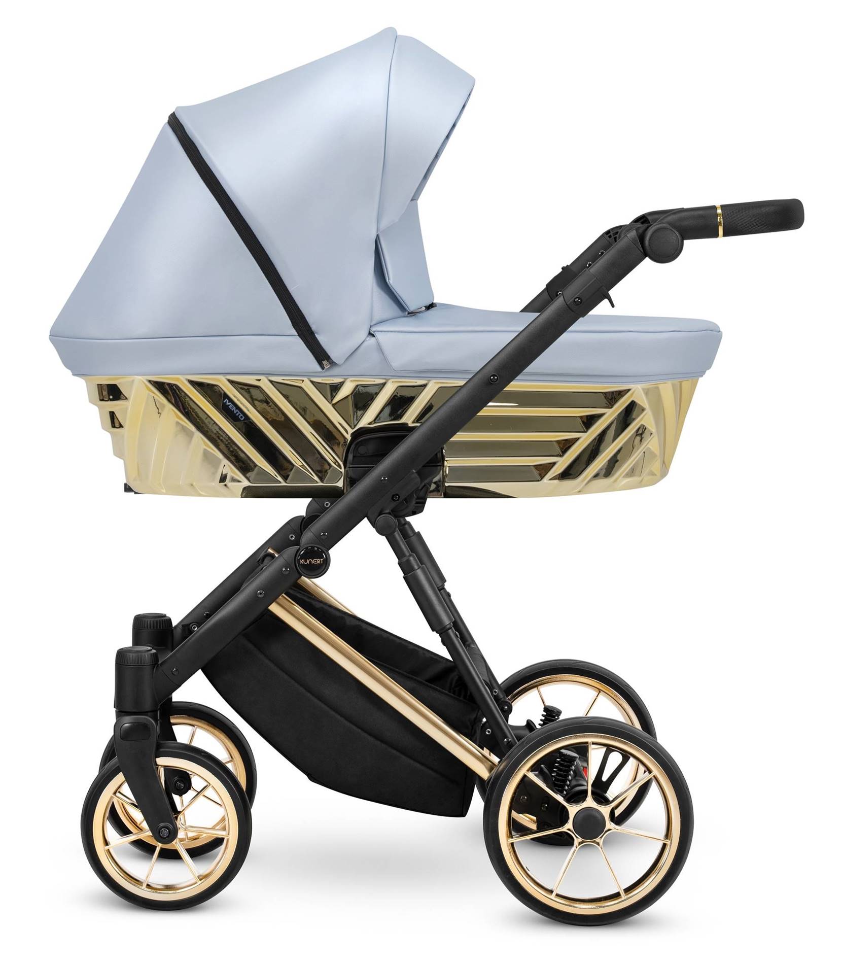 gondola w wózku 3w1 ivento glam kolor błękit 22 eco baby blue metalic