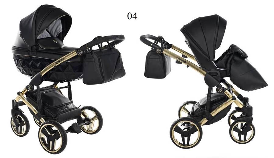 Wózek dziecięcy 2w1  Junama Fluo Black