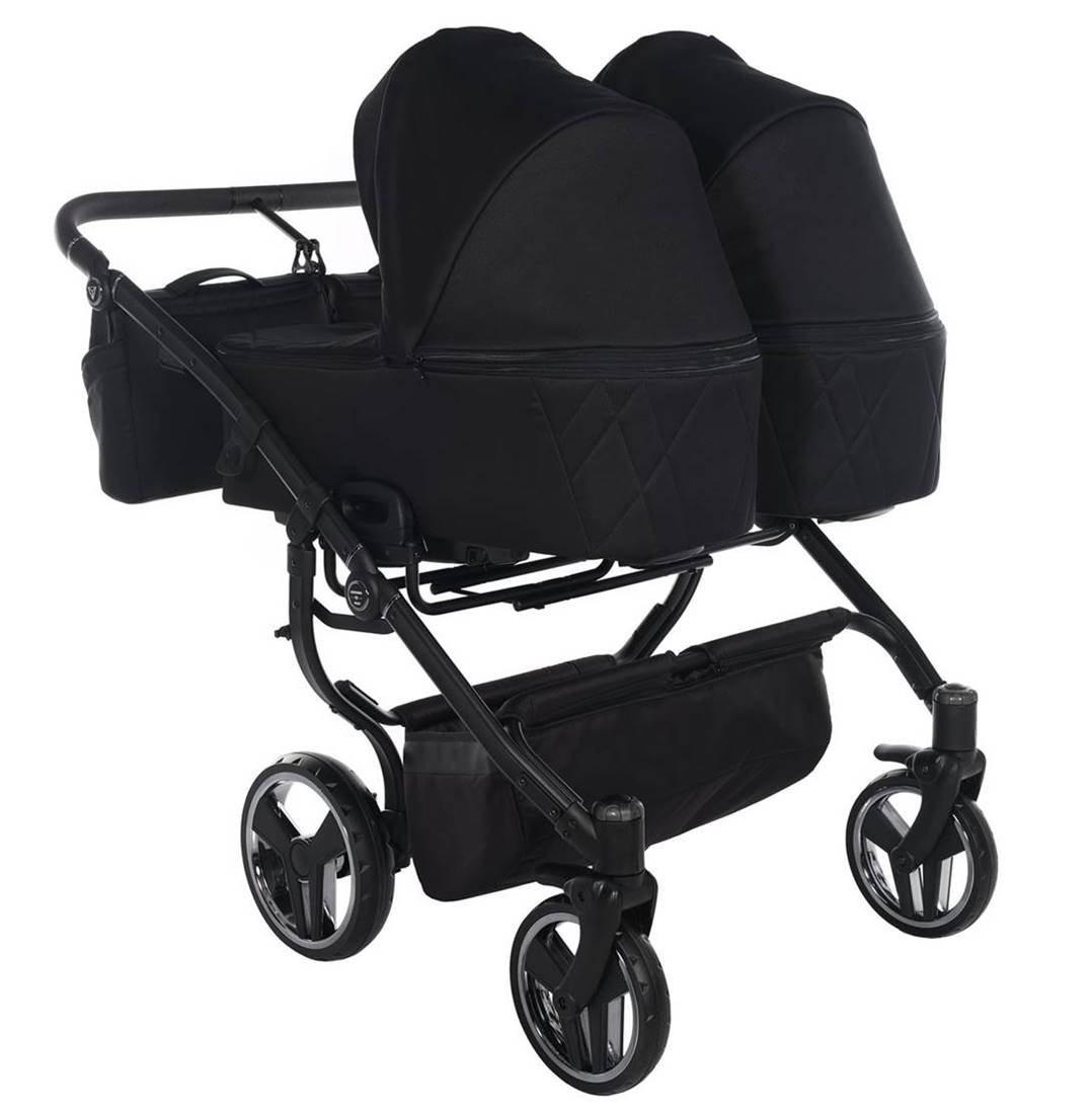 Junama Duo V3 Eco wózek głęboki dla bliźniaków widok tylni 04 Czarny, Dadi-Shop