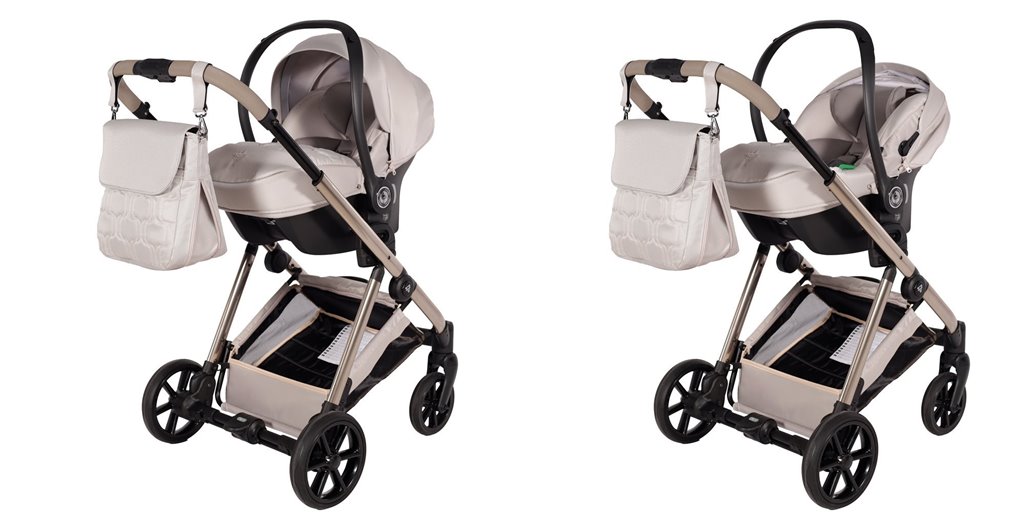 junama ellegante 02 beige- wózek 3w1 z foteliikiem cosmo i-size w kolorze wózka