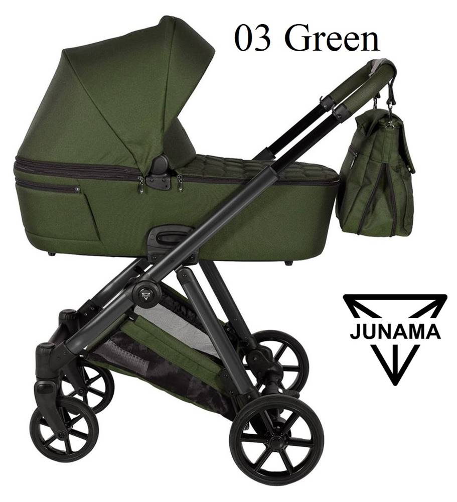 Wózek 2w1 Junama Ellegante Elegance w kolorze butelkowej zieleni 03 Green