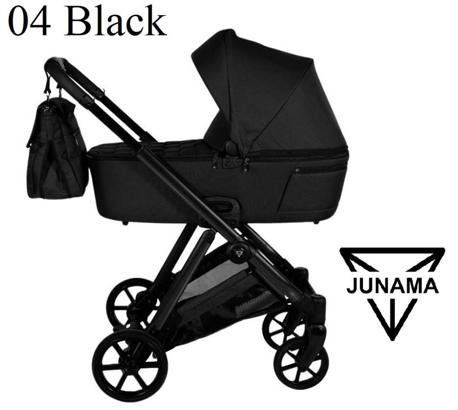 Junama Ellegance Elegance Tako czarny 04 Black – prezentacja gondoli wózka dziecięcego, sklep Dadi-Shop