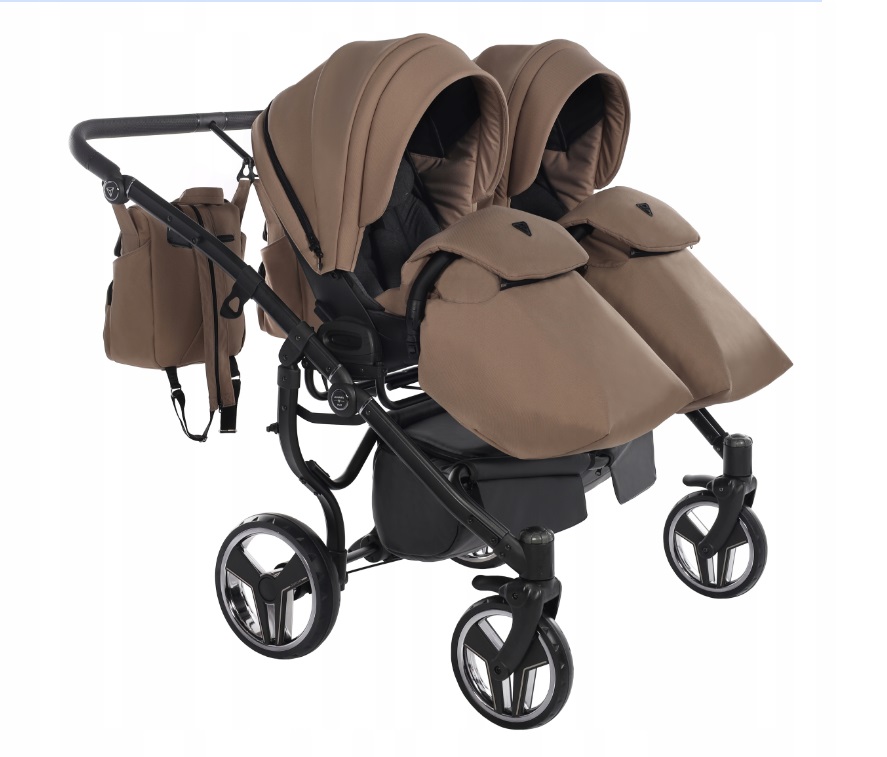 wózek dla bliźniąt junama duo basic 04 spacerowki z poszerzana budka i pokrowcem na nóżki dadi shop