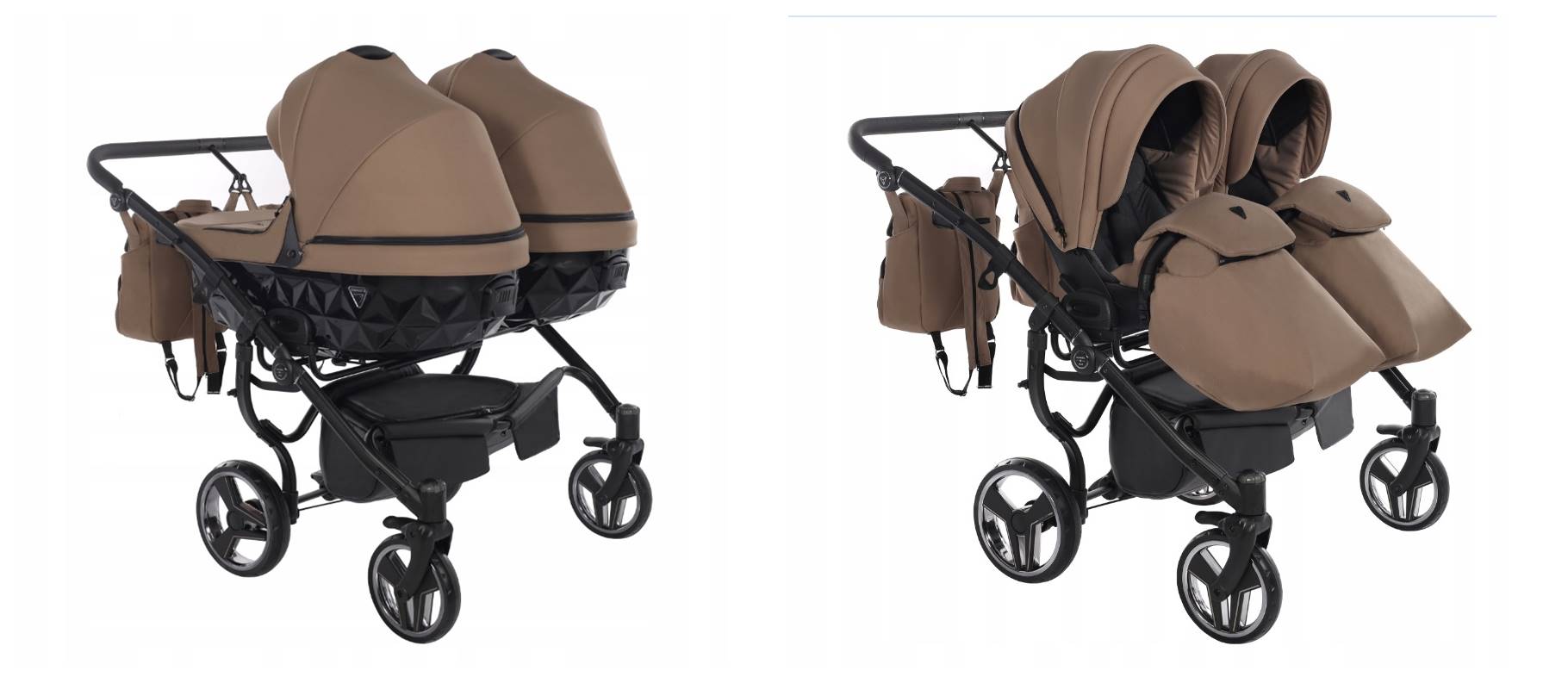 Wózek bliźniaczy głęboko spacerowy Junama Basic Duo 04
