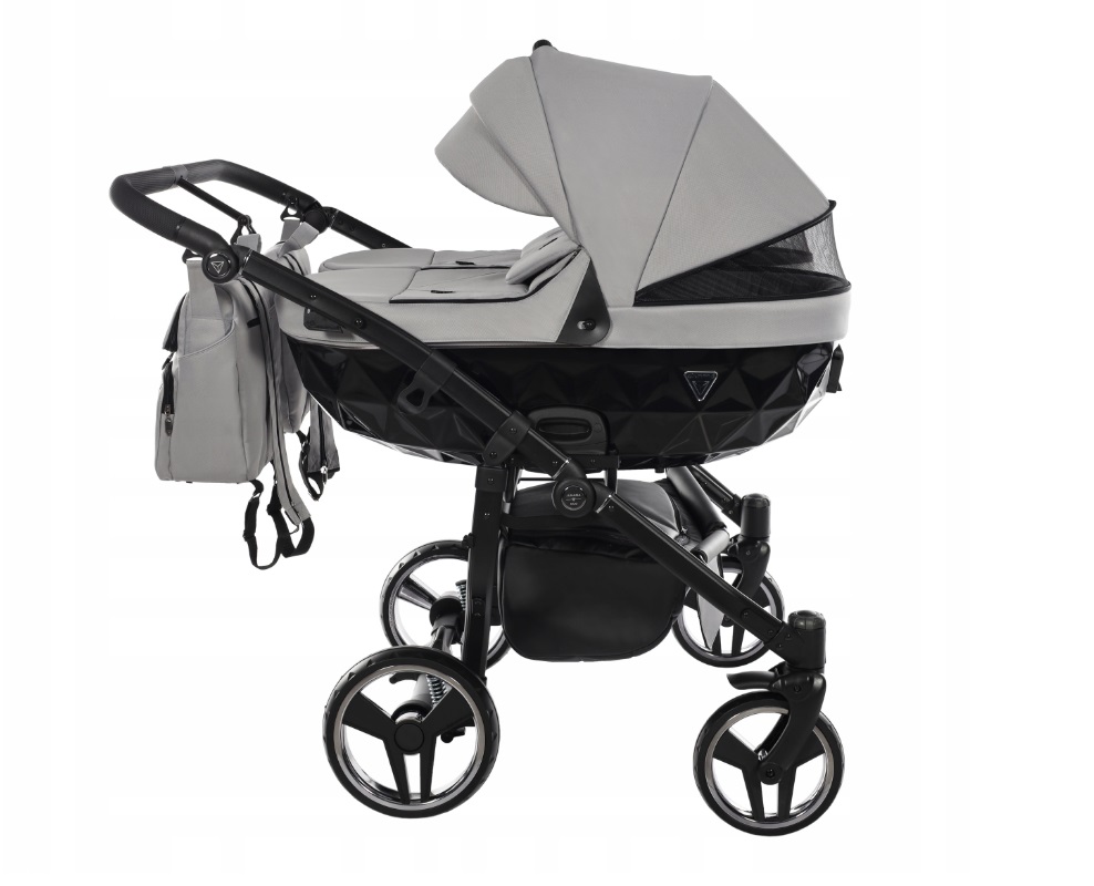 Junama Duo Basic Diamond wozek dla blizniat kolor 06 regulowane gondole i spacerowki wentylacja ochrona UV50 plus komfort