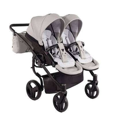 Siedziska obok siebie, z regulacją oparcia i podnóżków. Junama duo v3