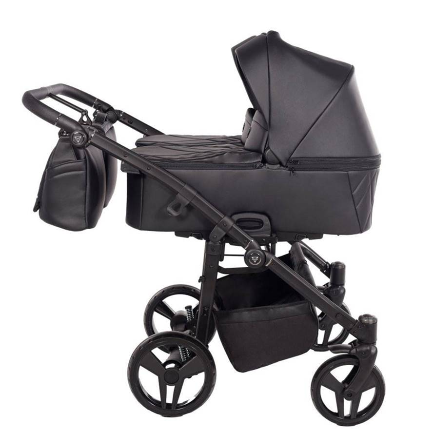 czarny wozek blizniaczy gondola junama duo v3 eco 3w1 dadi shop