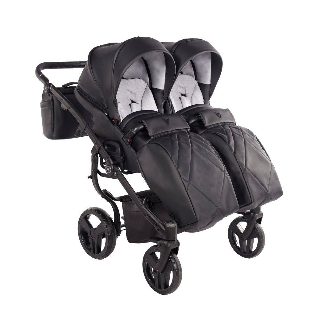 wozek blizniaczy 3w1 spacerowka czarny junama duo v3 eco dadi shop