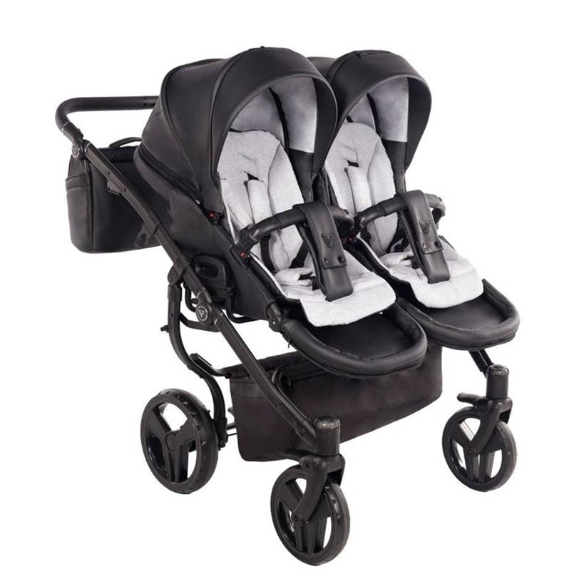 spacerowka junama duo v3 eco 03 czarny wielofunkcyjny wozek bliźniaczy dadi shop