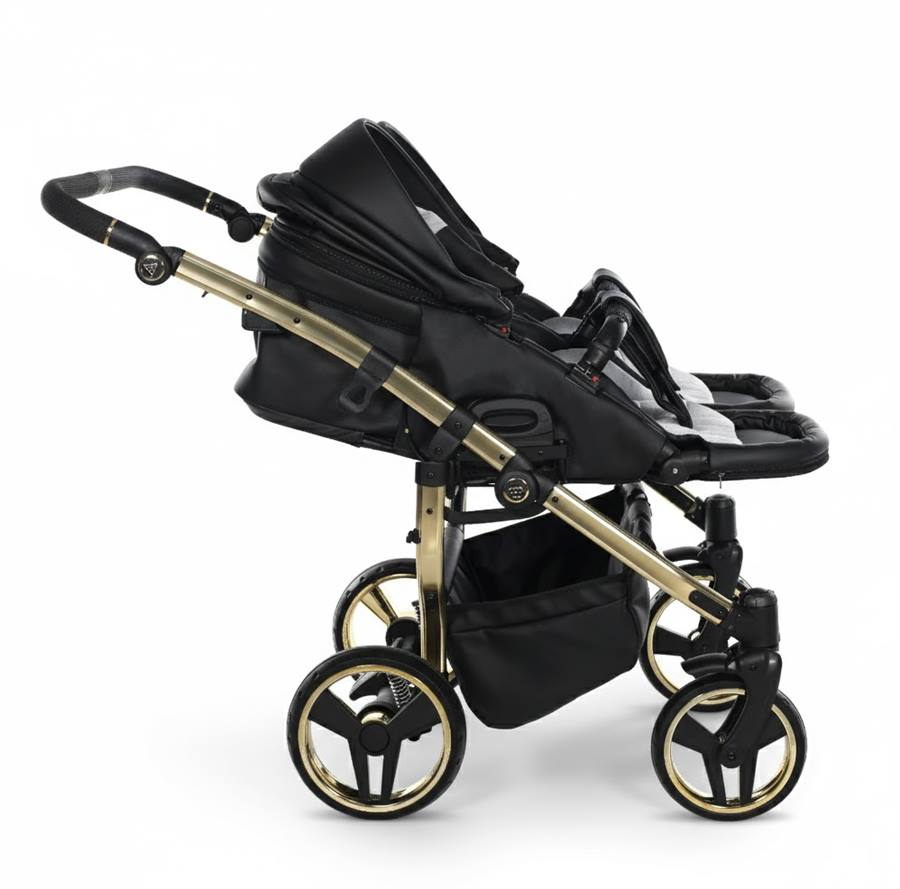 Junama Duo V3 Eco — rozkładane siedzisko spacerówki do spania w zestawie 3w1 dla bliźniąt