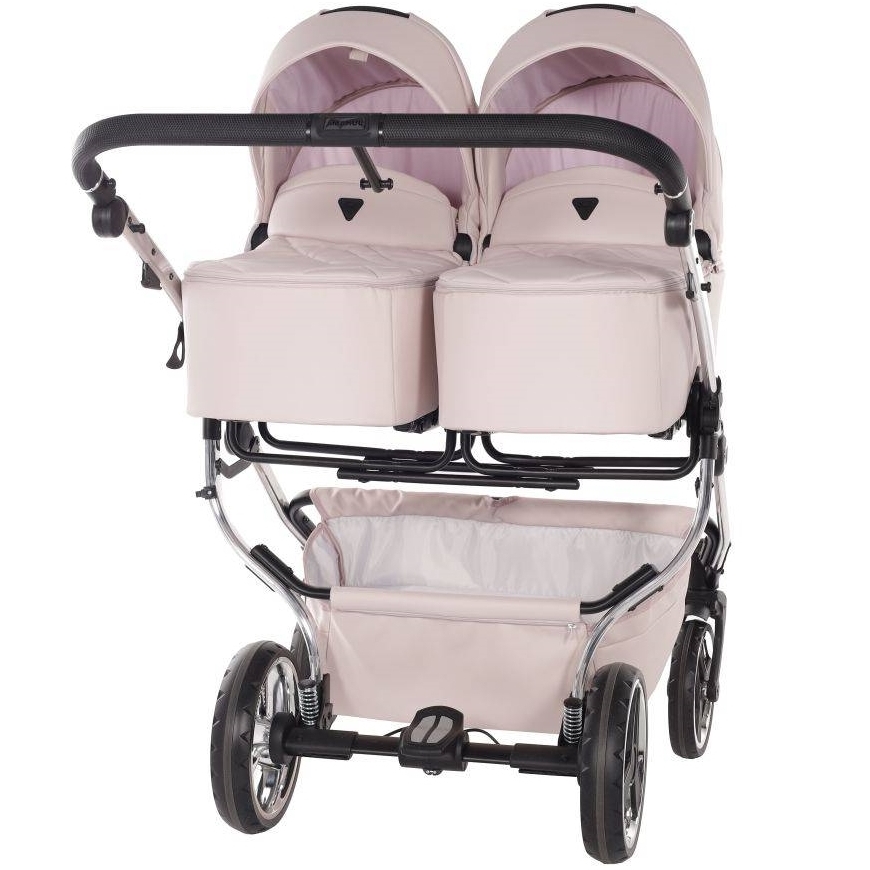 wózek 3w1 junama duo v3 04 rosa żelowe koła i pełna amortyzacja