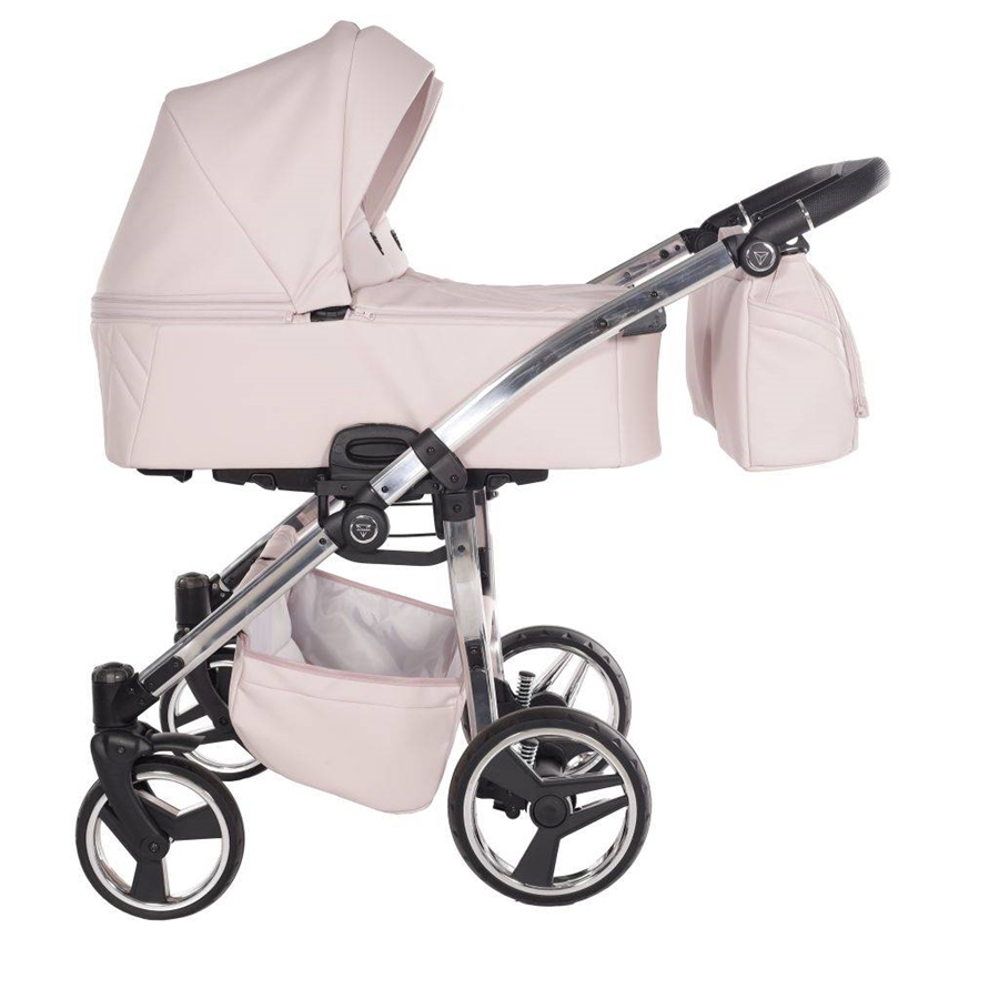 wózek bliźniaczy 3w1 junama duo v3 04 pink komfortowe gondole
