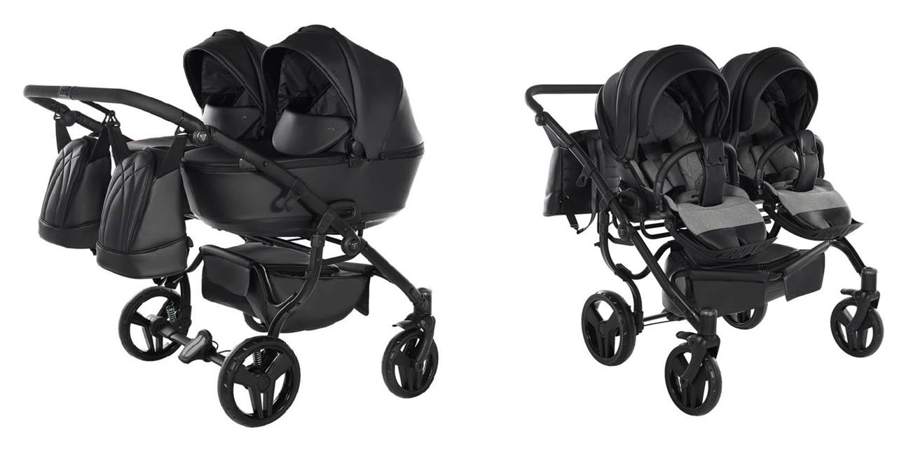 Junama Space Duo 2w1 polski produkt. Zestaw z 2 gondolami i spacerówkami.