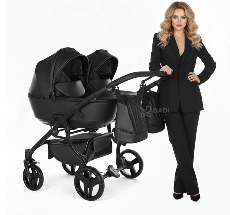 Smart mobility for two. The twin pram side by side junama duo space eco leather.