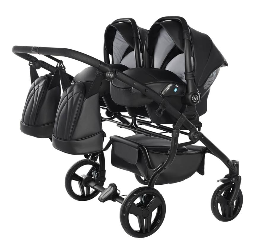 Szybki montaż fotelika Avionaut na stelażu wózka Junama Space Duo przy użyciu dedykowanych adapterów.