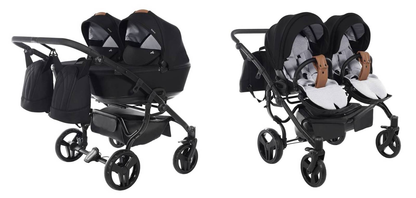 zestaw 2w1 junama duo space- gondole i spacerówki na stelażu