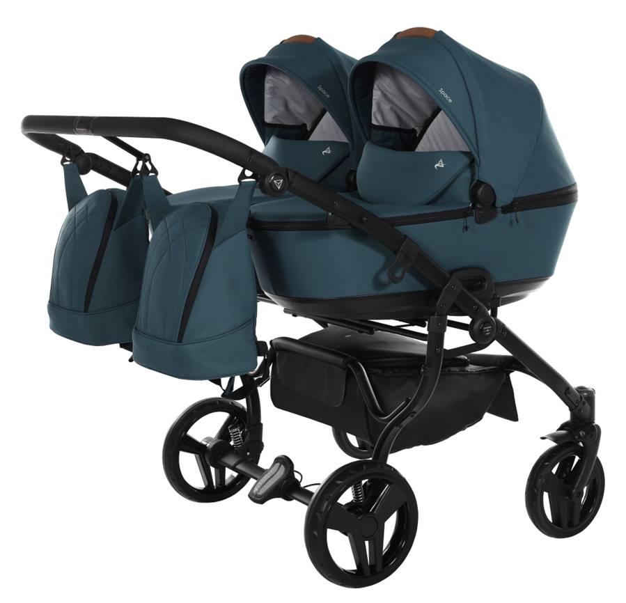 Junama Space Duo 03 wózek bliźniaczy 2w1 zielony