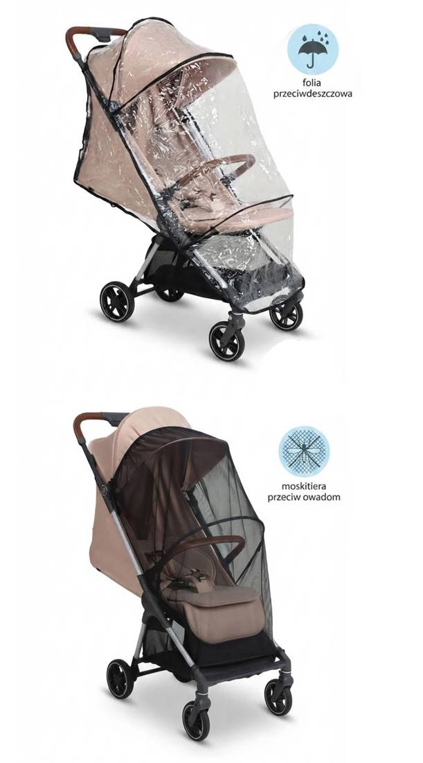 Junama Aviator z akcesoriami : folia przeciwdeszczowa i moskitiera w zestawie