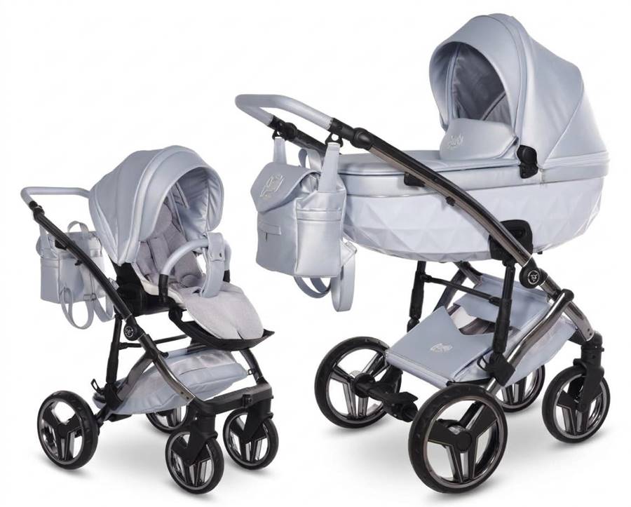 Junama Candy Premium 03 niebieski wózek 2w1 – gondola i spacerówka