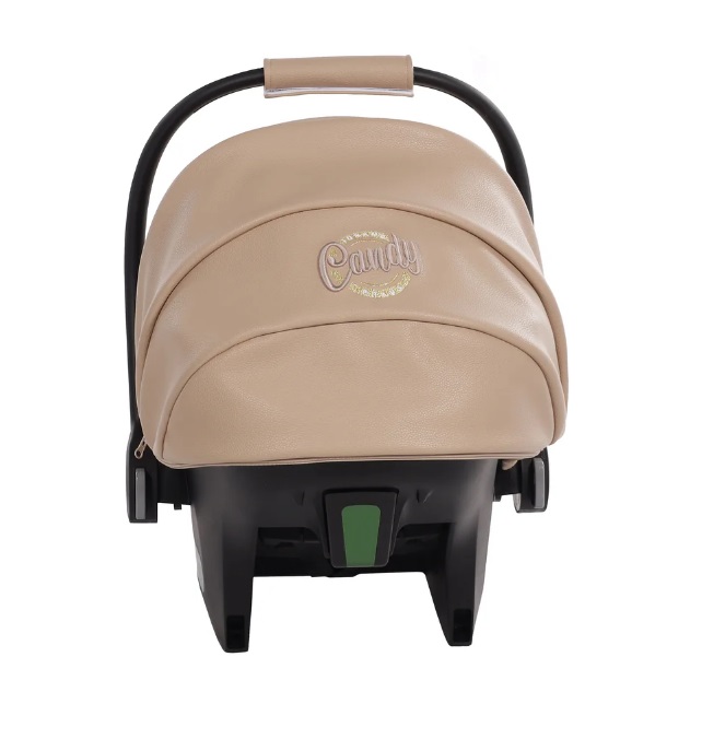 bezpieczny fotelik do wózka 3w1 - junama candy premium diamond 05 beż