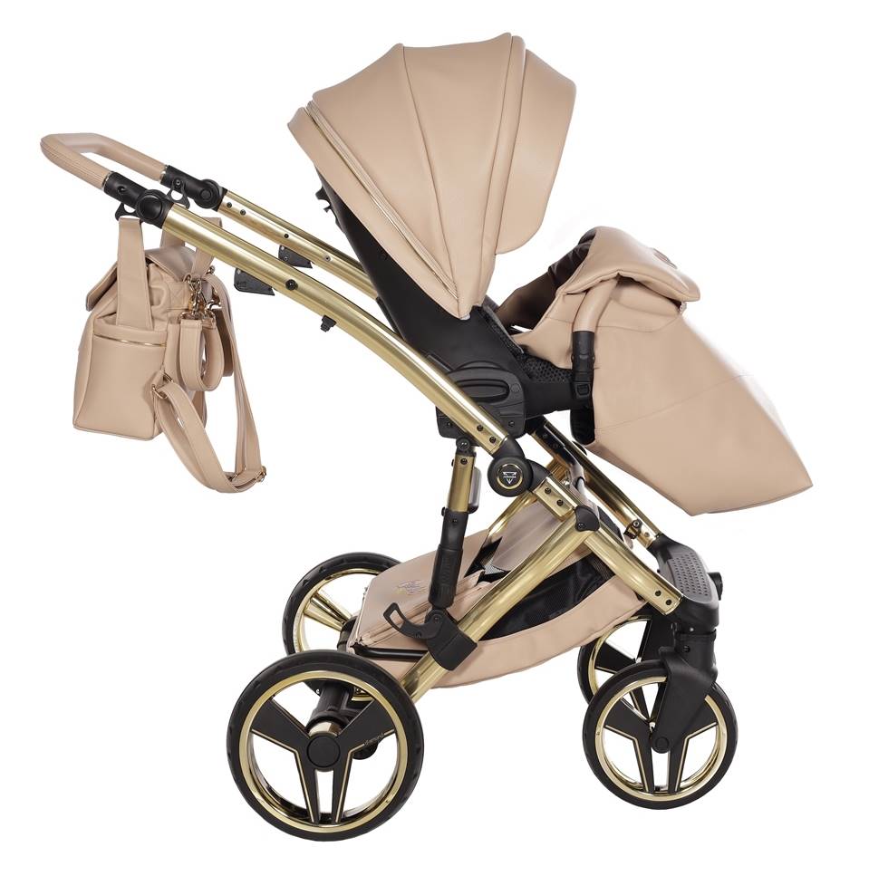 siedzisko w wózku 2w1 junama candy premium 05 beige z pokrowcem na nóżki