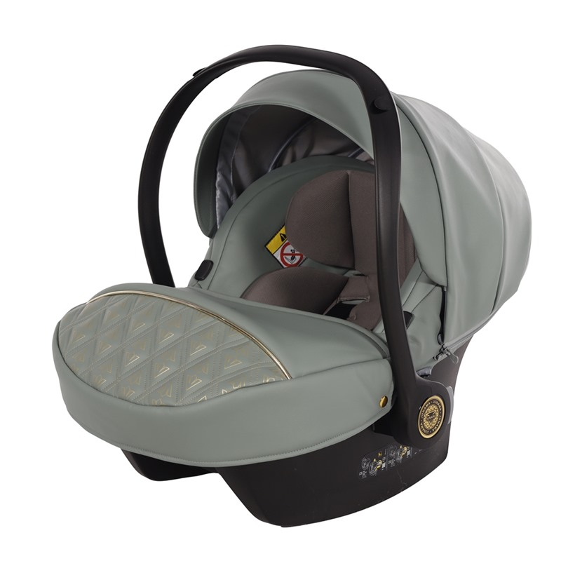 Fotelik Avionaut Cosmo dopasowany kolorystycznie do zestawu 3w1 wózka Junama Ellegante Art Deco 05 Green.