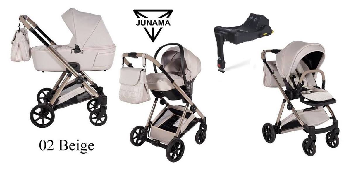 Wózek wielofunkcyjny Junama Elegante 4w1 z bazą Isofix Dock 2