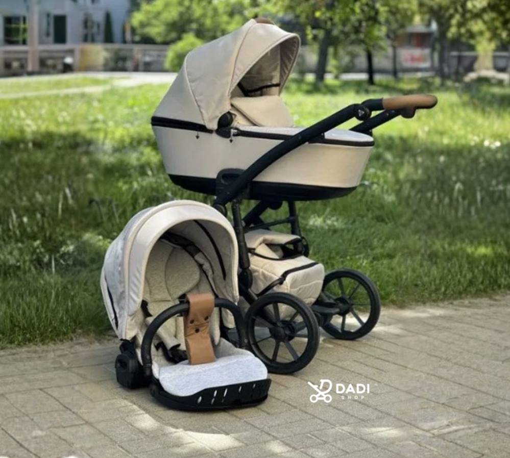 Wózek Junama Space 2w1 prezentacja gondoli i siedziska na dworze