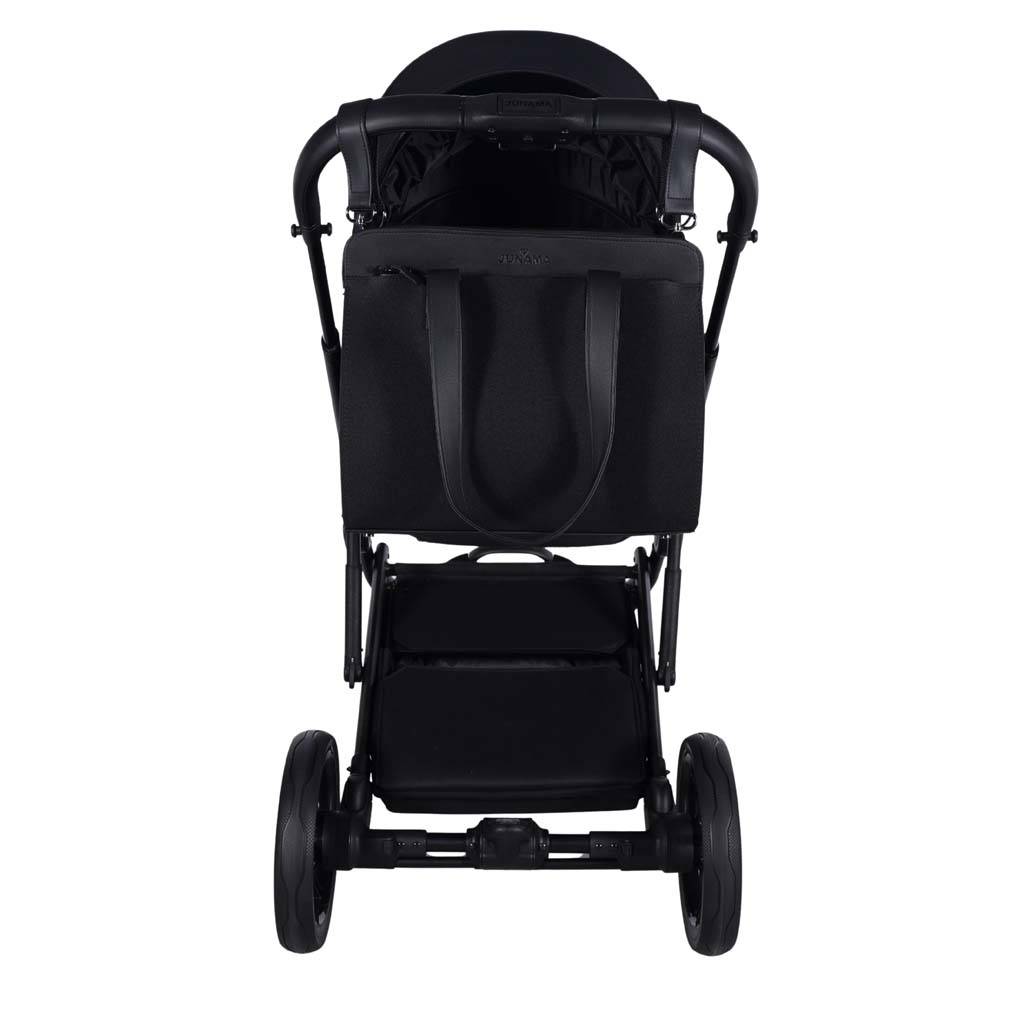 Wózek Junama Termo Ellegante 3w1 04 Black hamulec Stop & Go widok frontowy studio