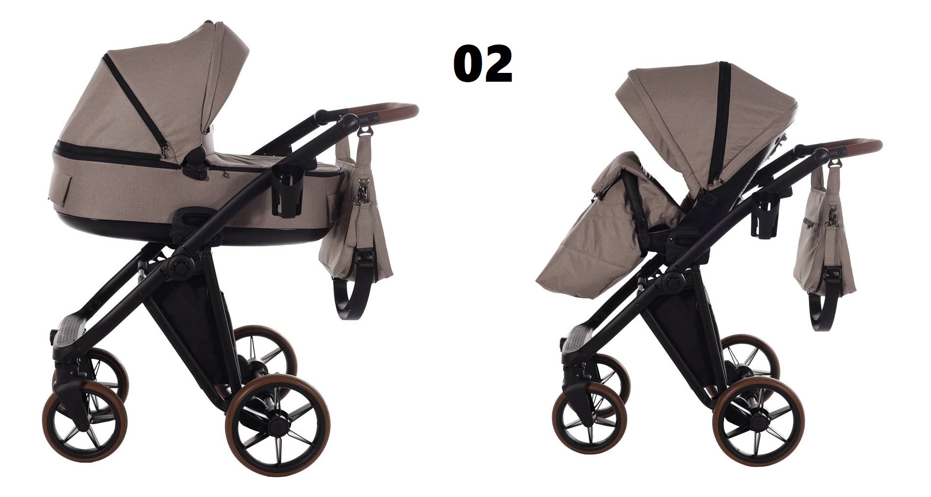 Junama Smart 02 beige  wózek 4w1 dadi-shop głęboki spacerowy prezentacja