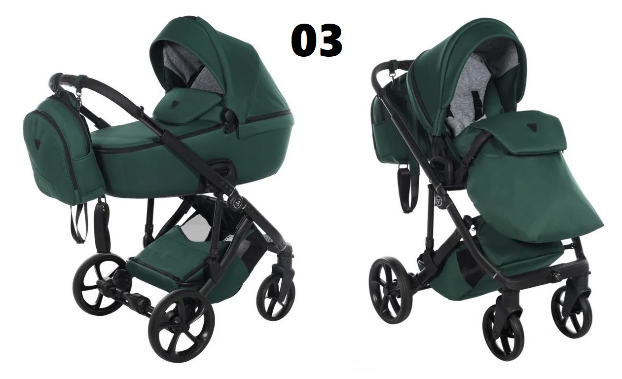 Junama termo v3 03 green zielony wózek 2w1 dadi-shop