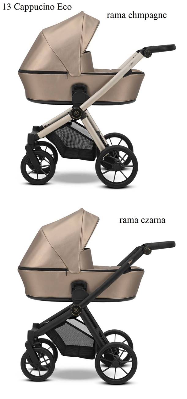Wybór ramy wózka Kunert Brav czarna lub beżowa