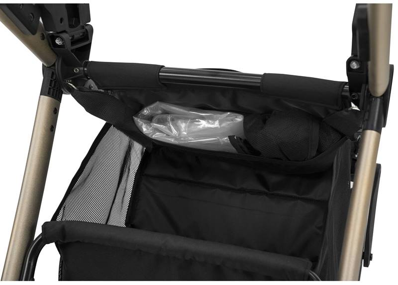 Kunert Brav wózek 3w1 cappuccino – pojemny kosz na zakupy pod wózkiem