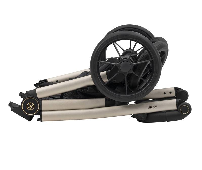 Złożony stelaż wózka Kunert Btav - mały po złożeniu