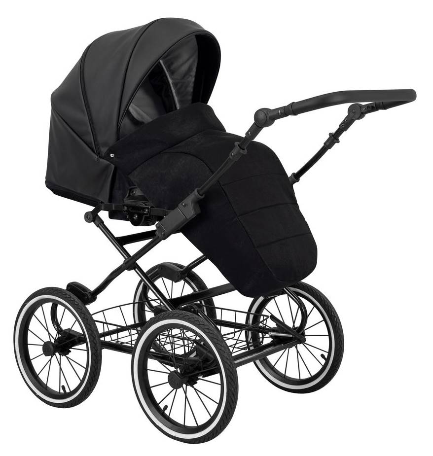 czarna spacerówka wózka 3w1 romantic classic 11 black