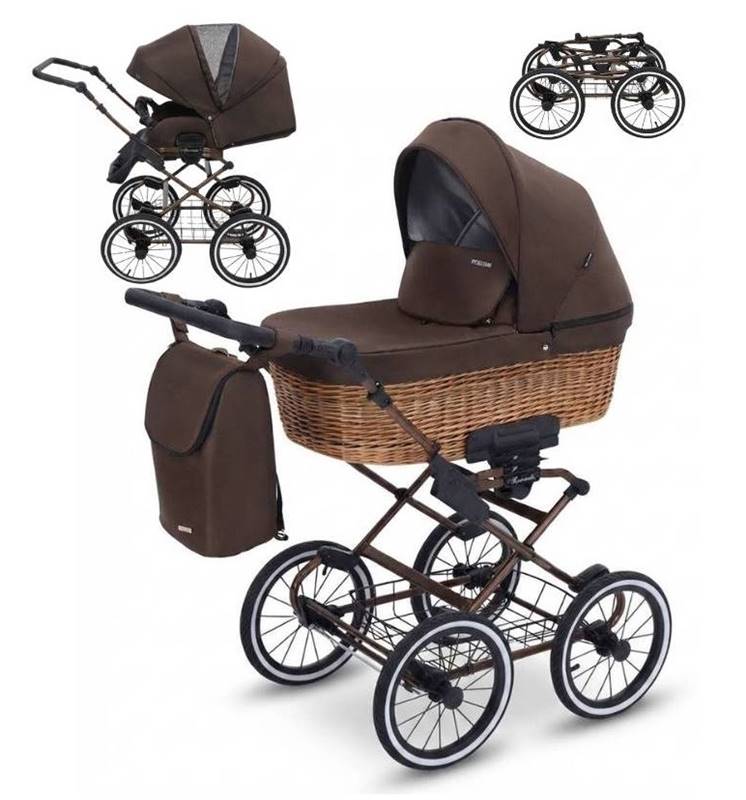 Stylowy wózek dla dziecka Kunert Baby model Romantic Classic gondola ze spacerówką