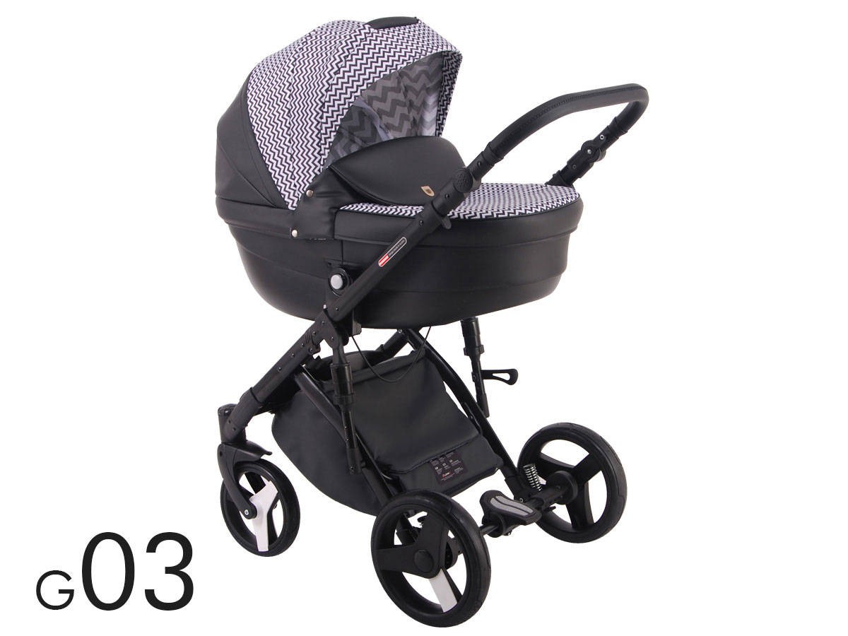 wózek 3w1- lonex comfort galaxy 03 zygzak prezentacja wózek z gondolą i stelażem