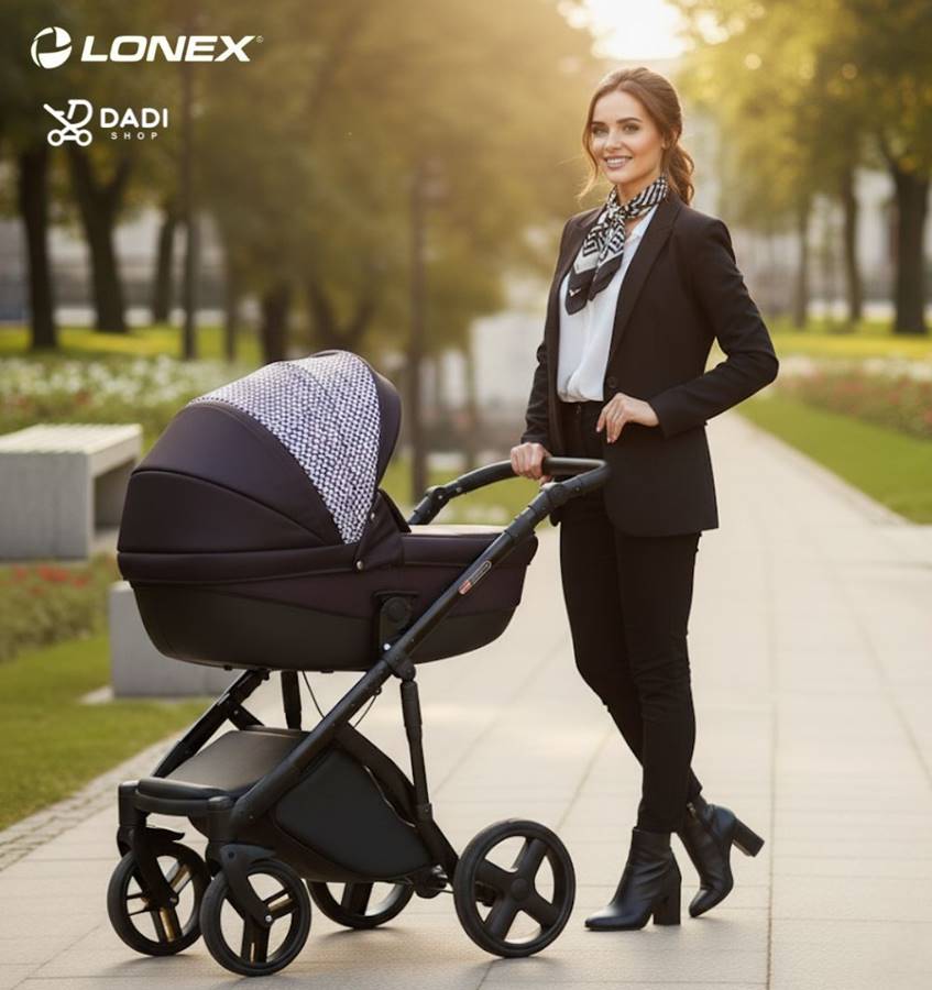 Lonex Comfort Galaxy 3w1 w kolorze czarnym wzór zygzak - sklep dadi-shop