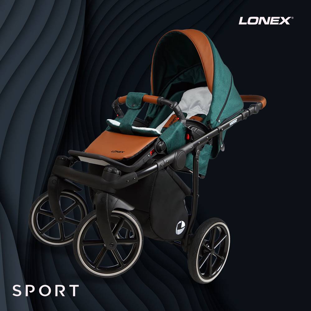 wózek spacerowy dwukierunkowy - lonex sport kolor zielony