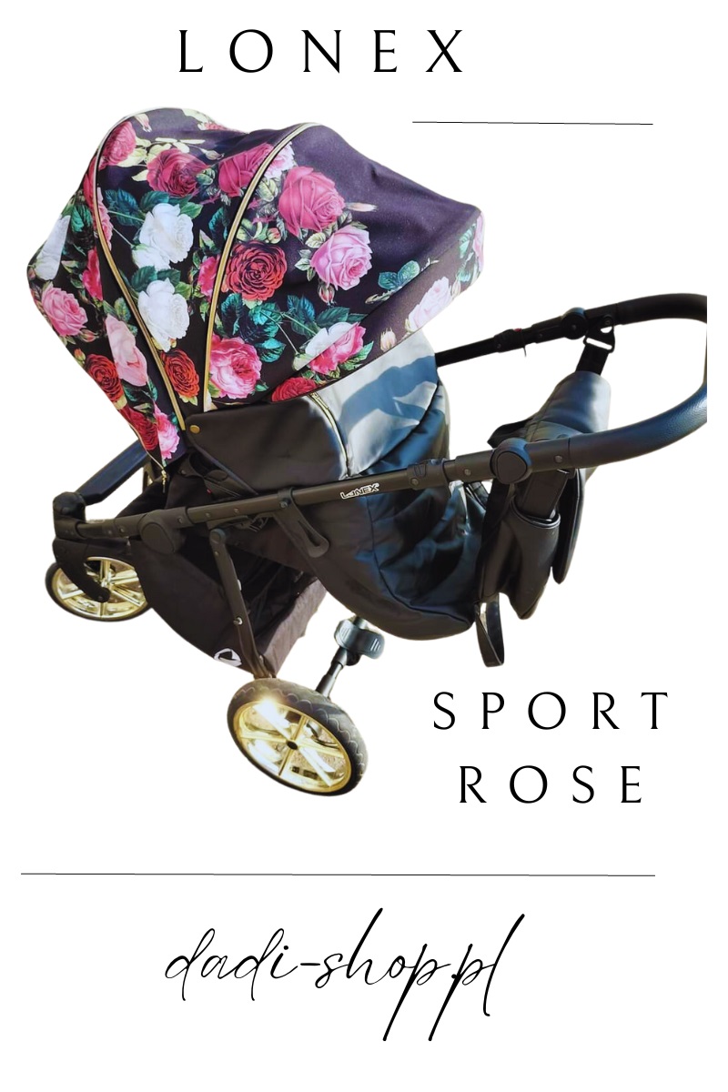 spacerówka dla dziewczynki wózek spacerowy przód tył lonex sport rose