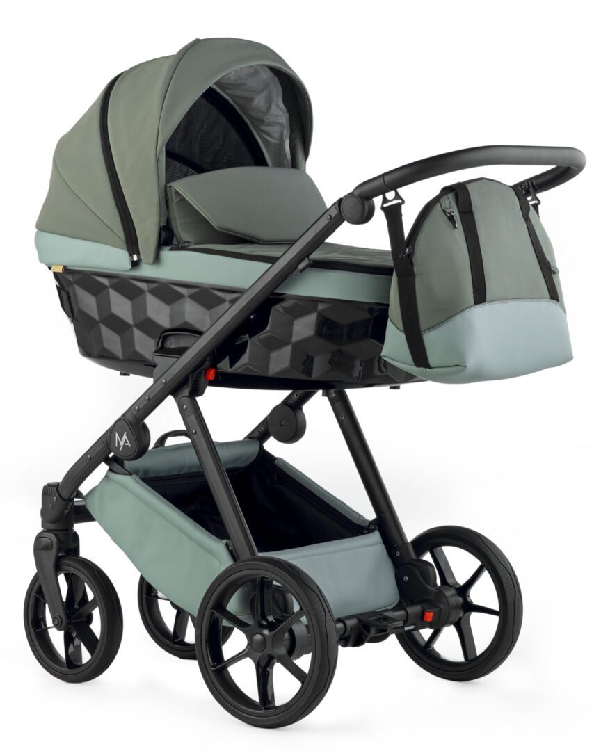 Wózek 4w1 Natoni Abis khaki z bazą Isofix – ciemnozielony model zapewniający komfort i bezpieczeństwo, dostępny w sklepie Dadi-Shop.